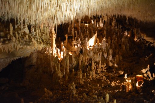 Huge calcite deposits on the ground over 20,000 years old